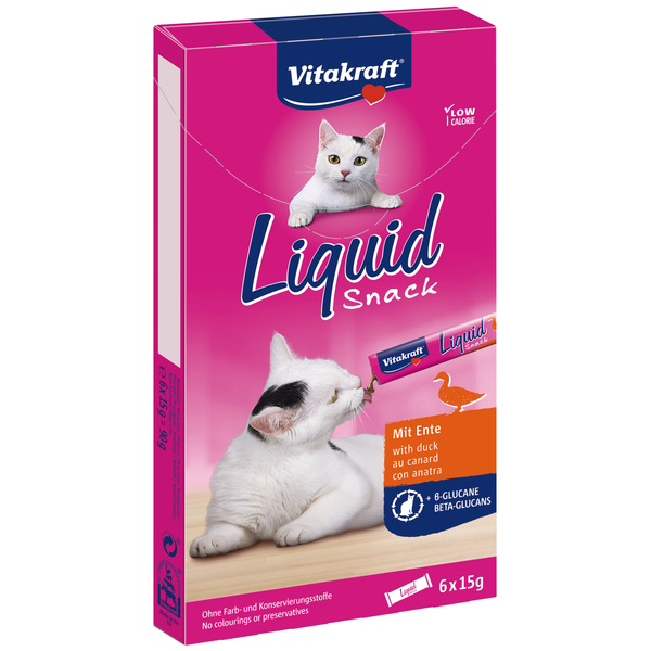 Afbeelding Vitakraft Liquid Snacks kattensnoep Eend door Petsplace.nl