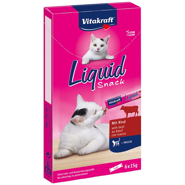 Afbeelding Vitakraft Liquid Snacks kattensnoep Rund door Petsplace.nl