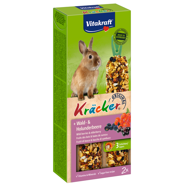 Afbeelding Vitakraft Konijn Kracker - Konijnensnack - Bosbessen door Petsplace.nl