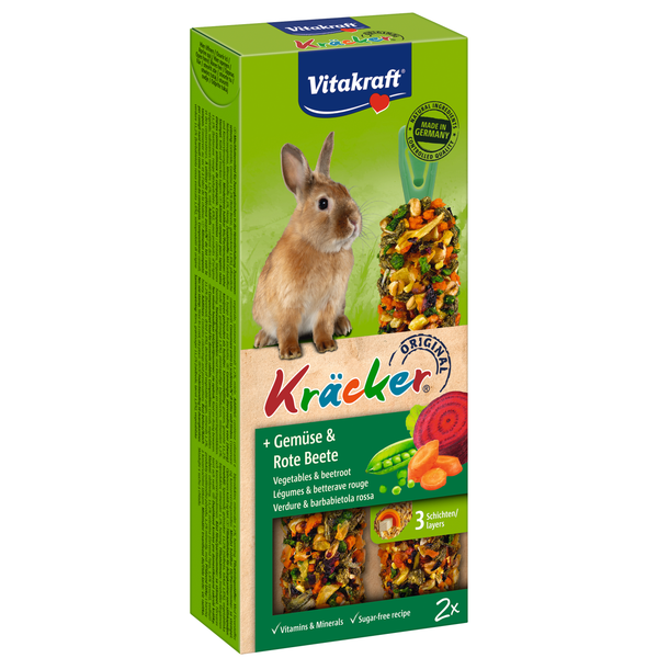 Afbeelding Vitakraft Konijn Kracker - Konijnensnack - Groenten door Petsplace.nl