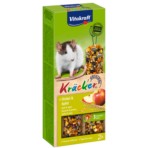 Vitakraft Ratten Kracker Corn/Fruit - Knaagdiersnack - 2 stuks