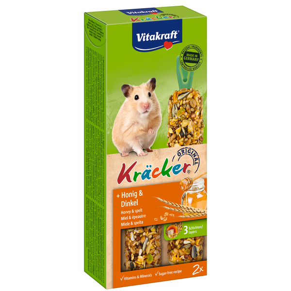 Afbeelding Vitakraft Hamster Kracker - Knaagdiersnack - Honing door Petsplace.nl