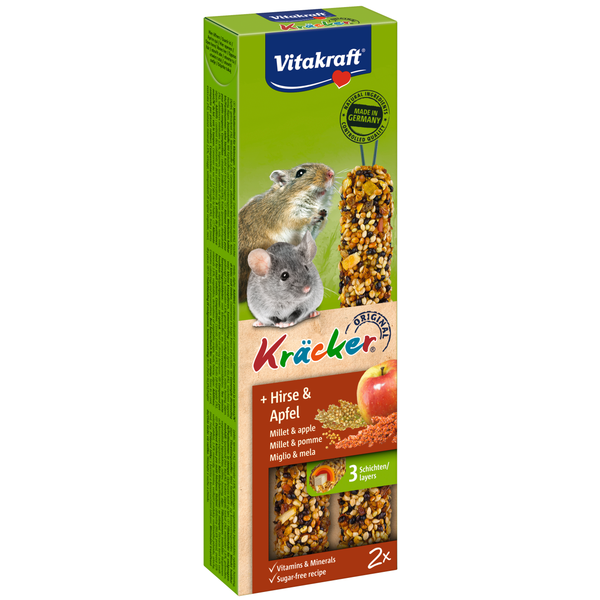 Vitakraft Muis/Gerbil Kracker Corn/Fruit - Knaagdiersnack - 2 stuks