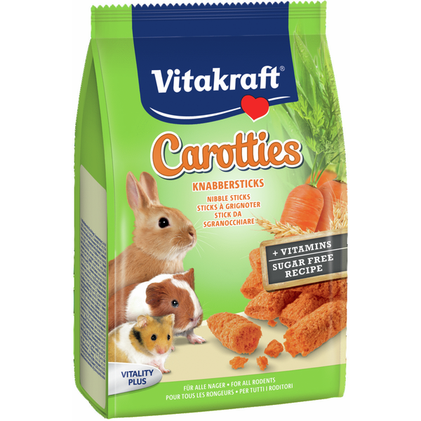 Afbeelding Vitakraft Carotties Knaagdier - Konijnensnack - Wortel 50 g door Petsplace.nl