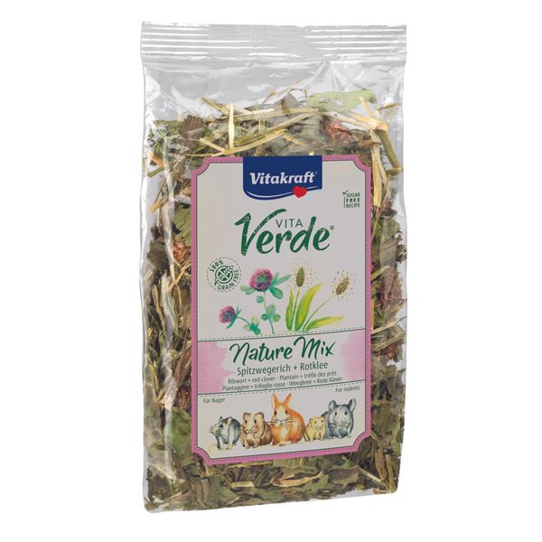 Afbeelding Vitakraft Vita-Verde Weegbree En Klaver - Knaagdiersnack - 70 g door Petsplace.nl