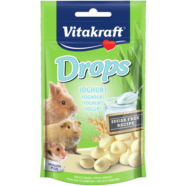 Afbeelding Vitakraft Knaagdier Drops - Konijnensnack - Yoghurt door Petsplace.nl