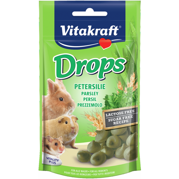 Vitakraft Knaagdier Drops - Knaagdiersnack - Peterselie Lactose Vrij