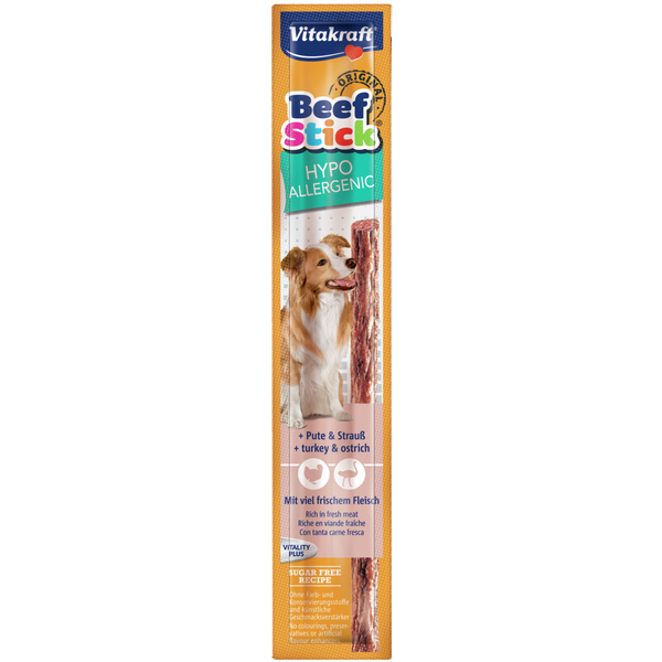 Afbeelding Vitakraft Beefstick Hond Hypoallergic - Hondensnacks - 12 g door Petsplace.nl