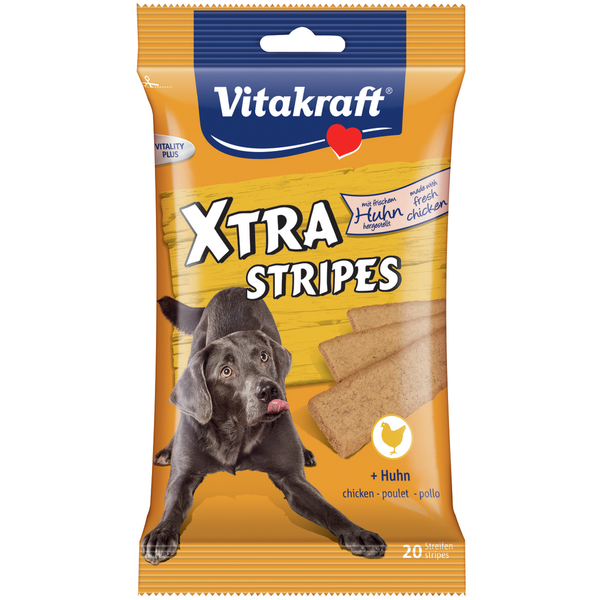 Afbeelding Vitakraft Xtra Stripes 200 g - Hondensnacks - Gevogelte door Petsplace.nl