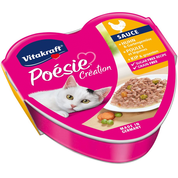 Vitakraft Poésie Saus Alu 85 g - Kattenvoer - Kip&Groente