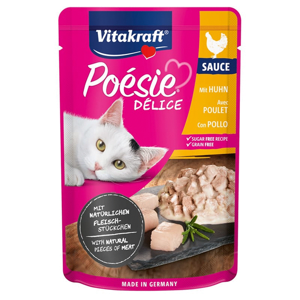 Vitakraft Poesie Deli Sauce Pouch 85 g - Kattenvoer - Kip