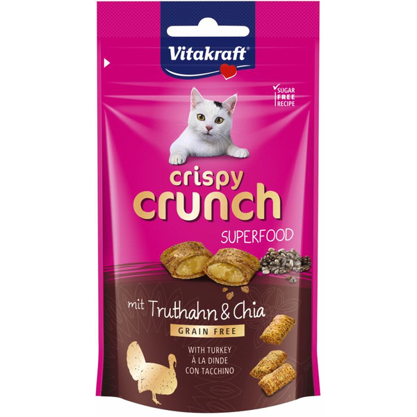 Afbeelding Vitakraft Crispy Crunch Kalkoen & Chia Kattensnacks door Petsplace.nl