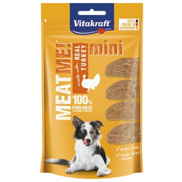 Afbeelding Vitakraft Meat Me! Mini 60 g - Hondensnacks - Kalkoen door Petsplace.nl