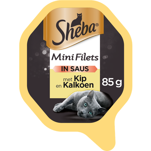 Afbeelding Sheba Selection Kip en Kalkoen in Saus Per 22 door Petsplace.nl