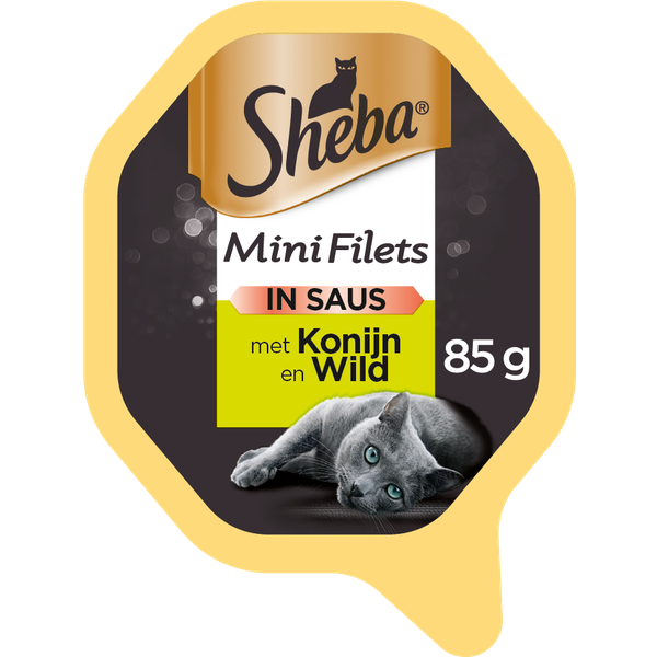 Afbeelding Sheba Selection Konijn en Wild in Saus Per 22 door Petsplace.nl