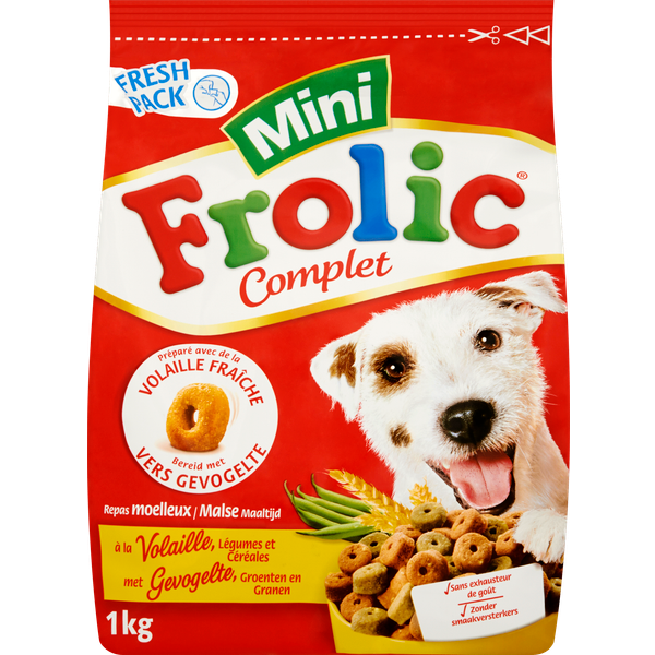 Afbeelding Frolic Mini met Gevogelte hondenvoer 1 kg door Petsplace.nl