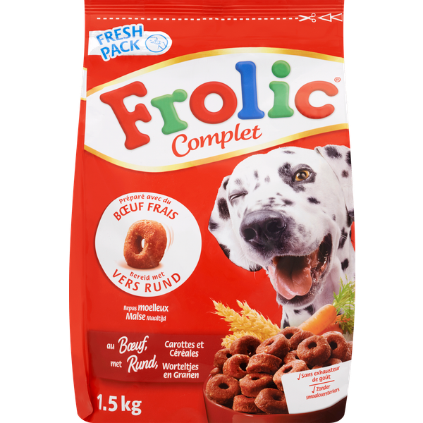 Afbeelding Frolic met Rund hondenvoer 1.5 kg door Petsplace.nl