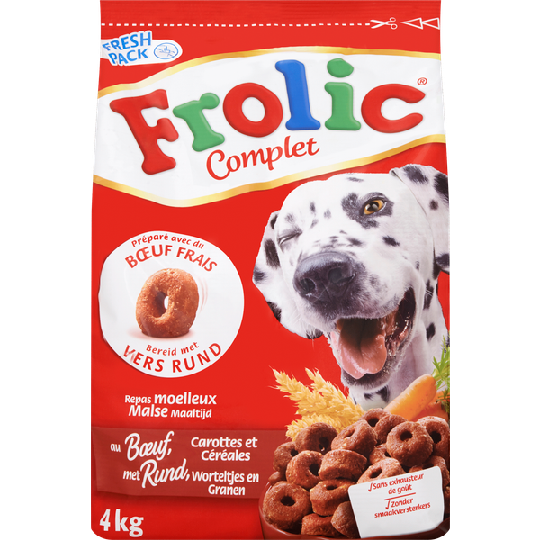 Afbeelding Frolic met Rund hondenvoer 4 kg door Petsplace.nl