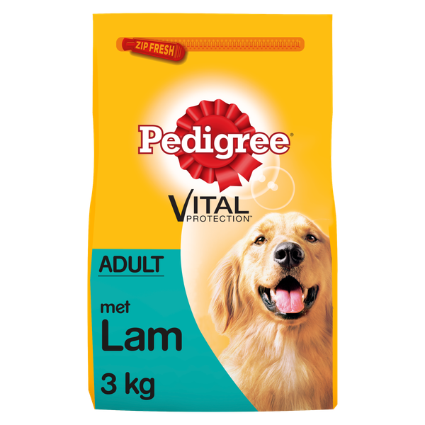Pedigree 3x Vital Droogvoer Adult Lam 3 kg online kopen