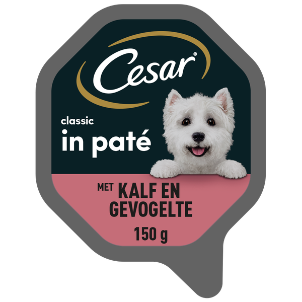 Afbeelding Cesar Alu Classic 150 g - Hondenvoer - Kalf&Gevogelte door Petsplace.nl