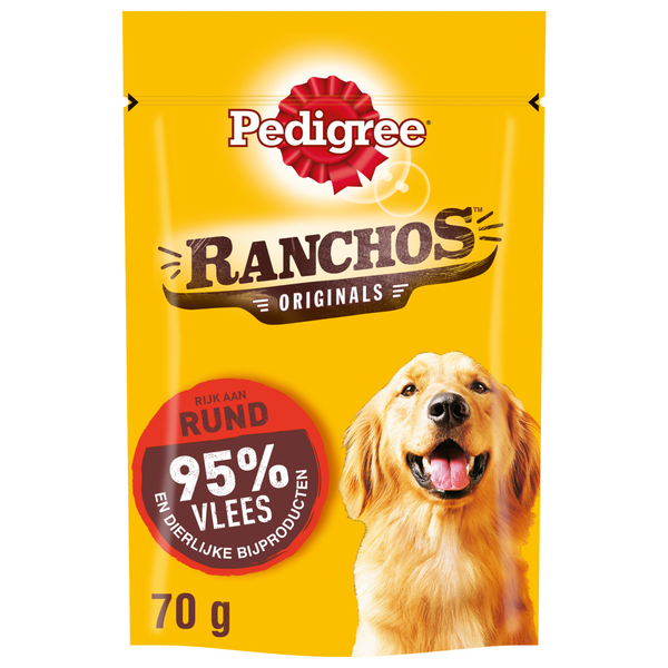 Afbeelding Pedigree Ranchos 70 g - Hondensnacks - Rund door Petsplace.nl