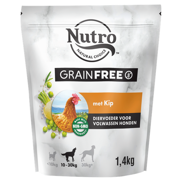 Afbeelding Nutro Grain Free Adult Medium Kip hondenvoer 1.4 kg door Petsplace.nl