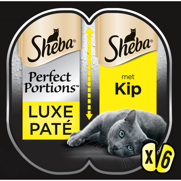 Afbeelding Sheba Perfect Portions Adult 6x37.5 g - Kattenvoer - Kip door Petsplace.nl
