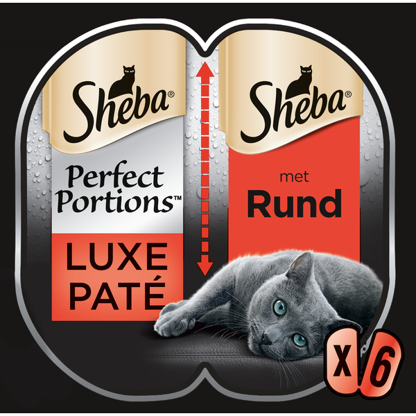 Afbeelding Sheba Perfect Portions Adult 6x37.5 g - Kattenvoer - Rund door Petsplace.nl