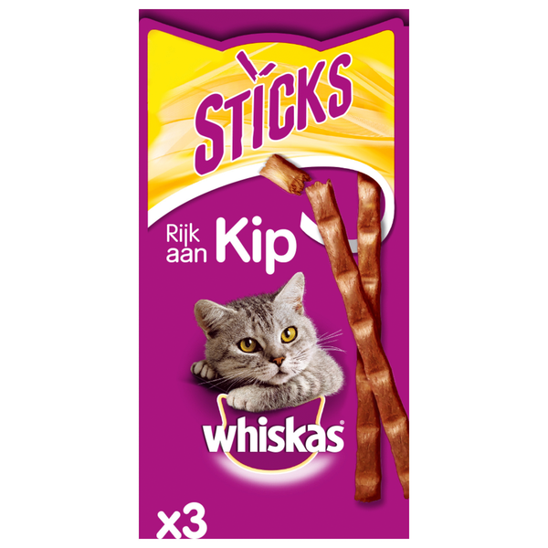 Afbeelding Whiskas Sticks voor de kat Kip door Petsplace.nl