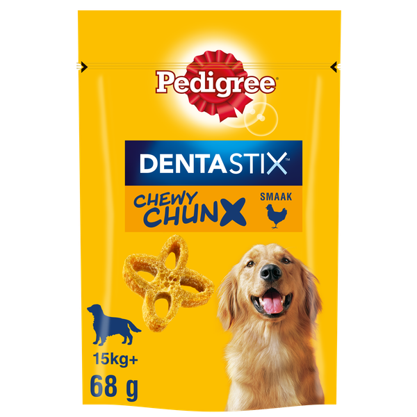 Afbeelding Pedigree Dentastix Chewy Chunx Maxi - Hondensnacks - Kip 68 g door Petsplace.nl