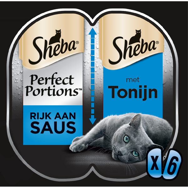Sheba Perfect Portions Adult 2x37.5 g Kattenvoer Tonijn&Saus