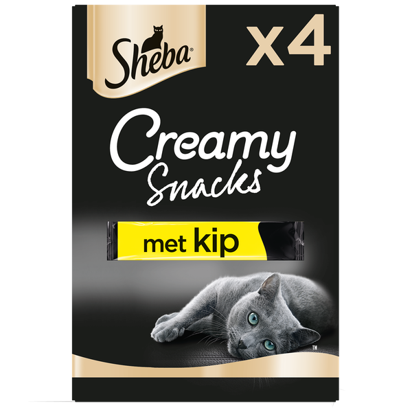 Sheba Creamy Snacks 4x12 g - Kattensnack - Kip