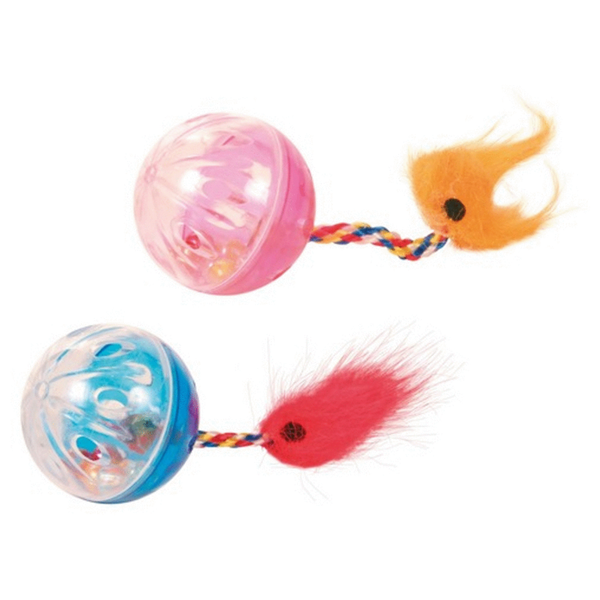 Afbeelding Trixie Ratel-Ballen - Kattenspeelgoed - 105x175x50 mm Assorti 2 stuks door Petsplace.nl