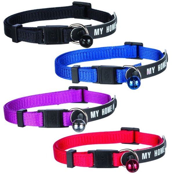 Afbeelding Trixie Halsband Met Adreslabel - Kattenhalsband - Multi-Color door Petsplace.nl