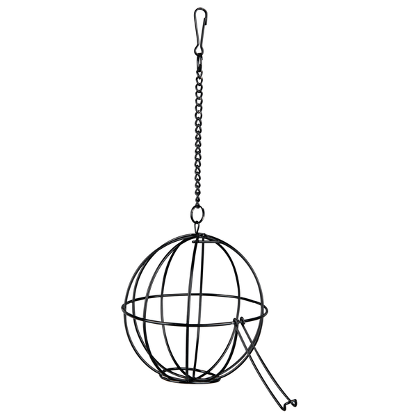 Afbeelding Trixie Voederbal Metaal Zwart - Ruif - 12 cm door Petsplace.nl