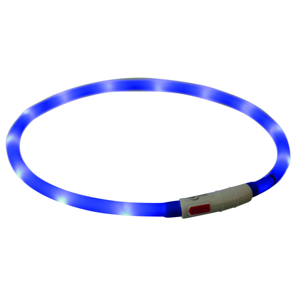 Afbeelding Trixie halsband voor hond usb flash light lichtgevend oplaadbaar royal blauw 70x1cm door Petsplace.nl