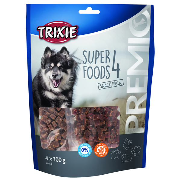 Afbeelding Trixie Premio 4 Superfoods - Hondensnacks - Kip Eend Rund 4 × 100 g door Petsplace.nl