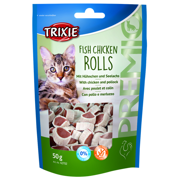Trixie Premio Rolletjes - Kattensnack - Vis Kip 50 g