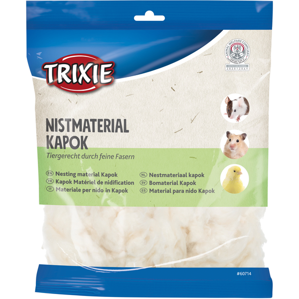 Afbeelding Trixie Nestmateriaal Kapok Creme - Kooi Accessoire - 100 g door Petsplace.nl