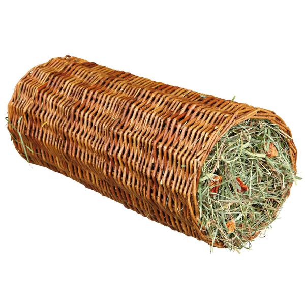 Afbeelding Trixie Wilgentunnel - Kooi Accessoire - Hooi Wortel Ø 15x33 cm 110 g door Petsplace.nl