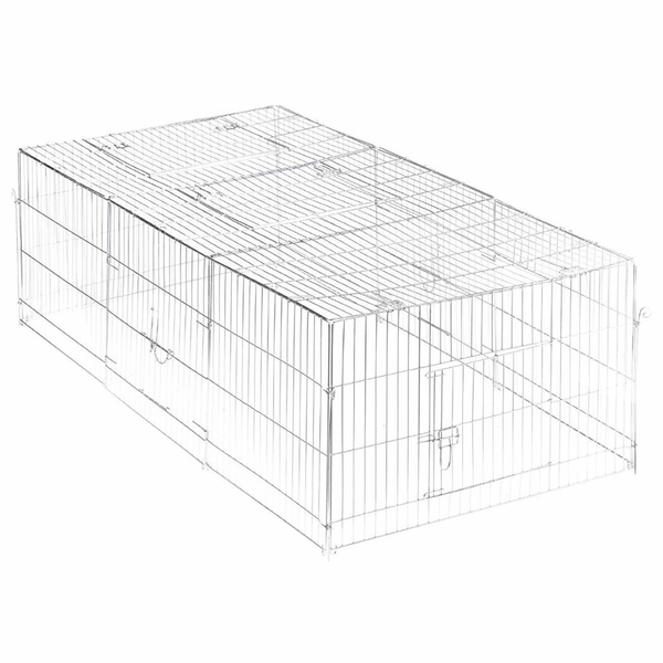 Afbeelding Trixie natura knaagdierren met dak gegalvaniseerd metaal 216x65x116 cm door Petsplace.nl