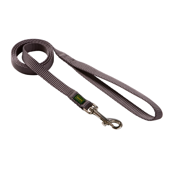 Afbeelding Hunter Looplijn Nylon Soft Grijs - Hondenriem - 110x1.5 cm door Petsplace.nl