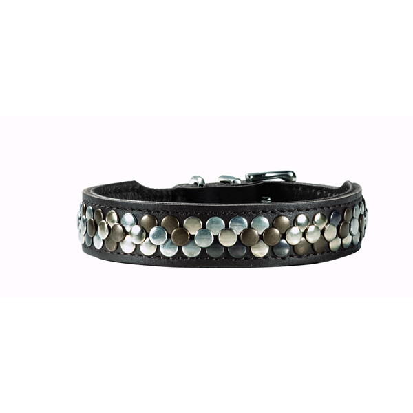 Afbeelding Hunter halsband voor hond arizona bruin nappaleer bruin onderlegd 30-34,5x37x2,6 cm door Petsplace.nl