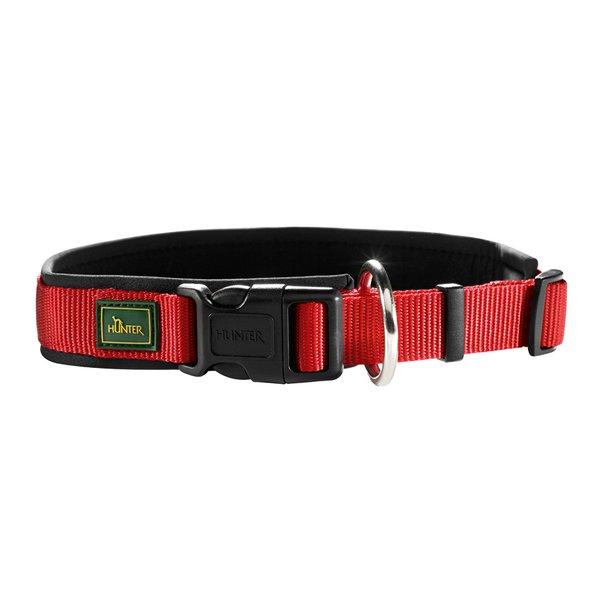 Hunter Klikhalsband Vario Plus Rood&Zwart - Hondenhalsband - 30-35x1.5 cm