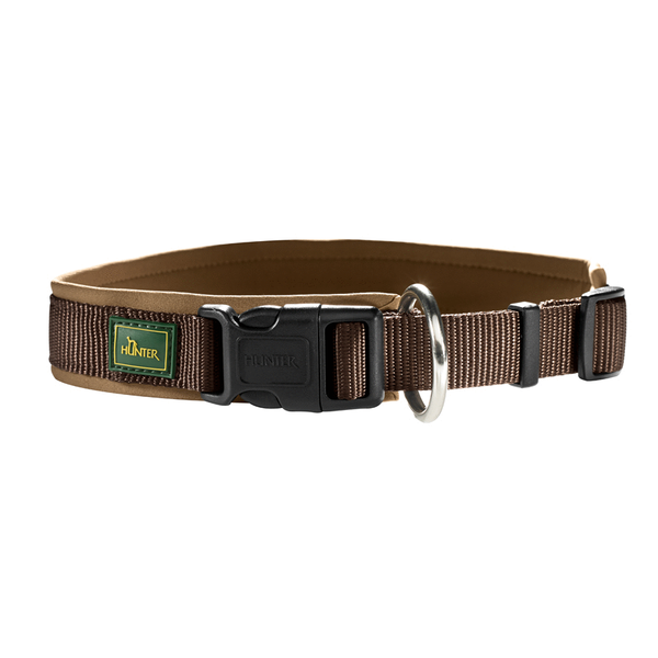 Hunter halsband voor hond neopreen vario plus bruin / caramel 45-50 cmx20 mm