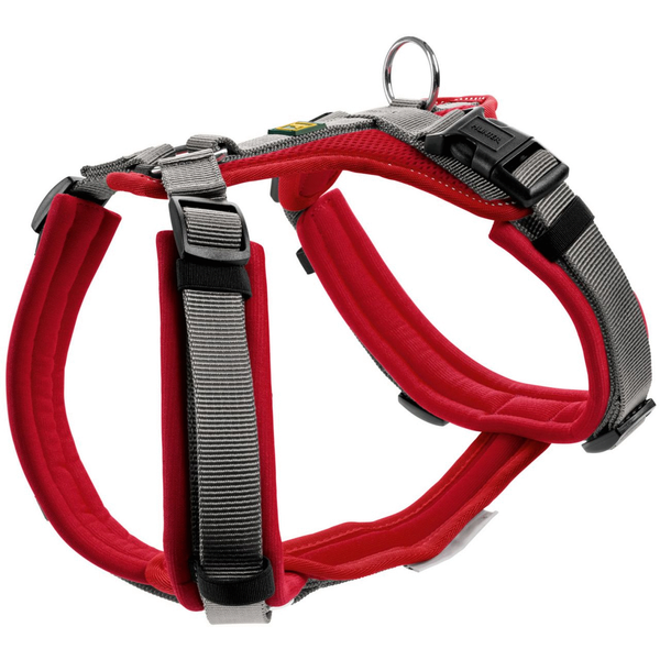 Hunter Harnas Maldon Rood&Grijs - Hondentuig - 60-91 cm