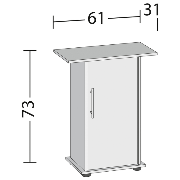 Juwel Kast Rekord 60/70 Sb 61x41x73 cm - Aquariummeubel - Wit