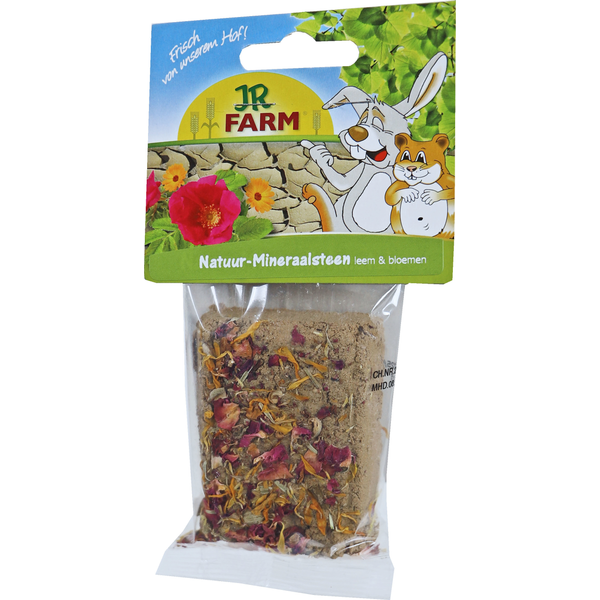 Afbeelding JR Farm Knaagsteen met Bloemen - 100 g door Petsplace.nl