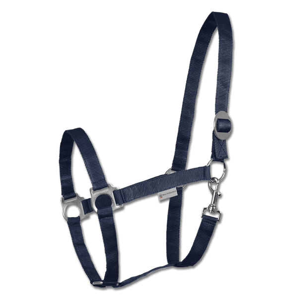 Afbeelding Waldhausen Halster Perlon Blauw - Paardenhalster - Pony door Petsplace.nl