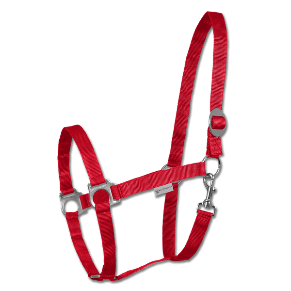 Afbeelding Waldhausen Halter Perlon Rood - Paardenhalster - Cob door Petsplace.nl